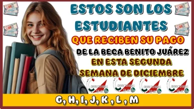 ESTOS SON LOS ESTUDIANTES QUÉ RECIBEN SU PAGO DE LA BECA BENITO JUÁREZ EN ESTA SEGUNDA SEMANA DE DICIEMBRE