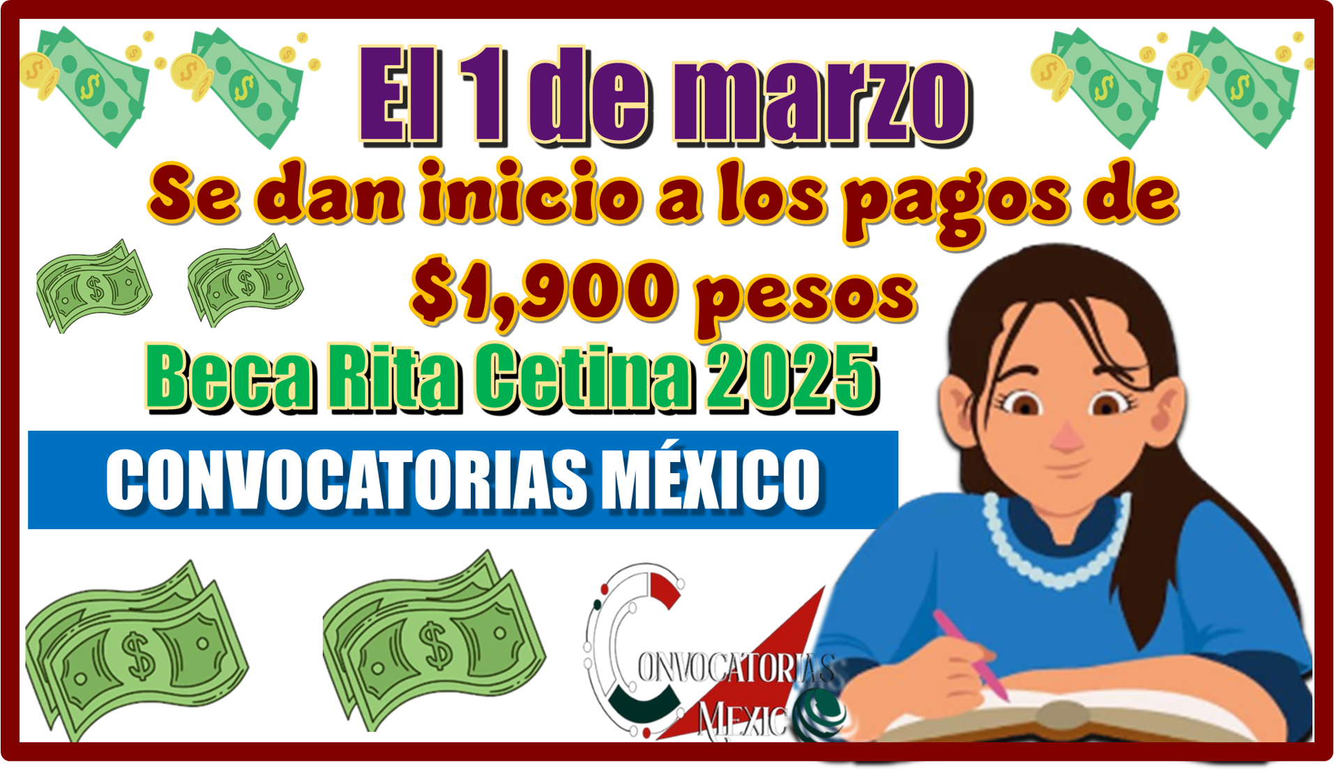 El 1 de marzo se dan inicio a los pagos de $1,900 pesos | Beca Rita Cetina 2025 
