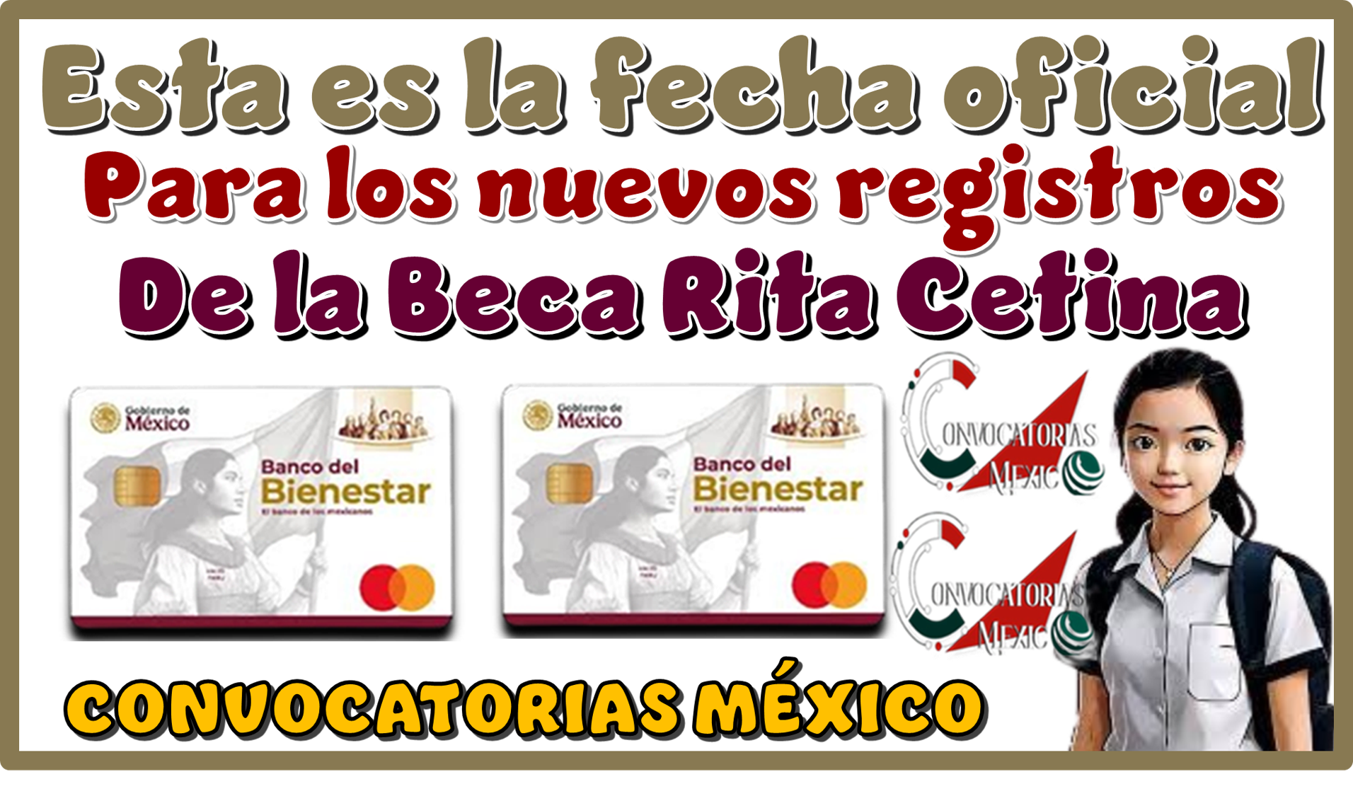 Esta es la fecha oficial para los nuevos registros de la Beca Rita Cetina