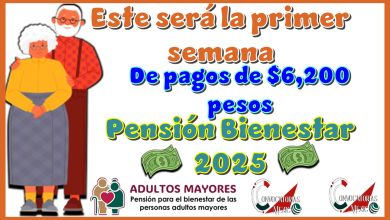 Esta será la primer semana de pagos de $6,200 pesos | Pensión Bienestar 2025 