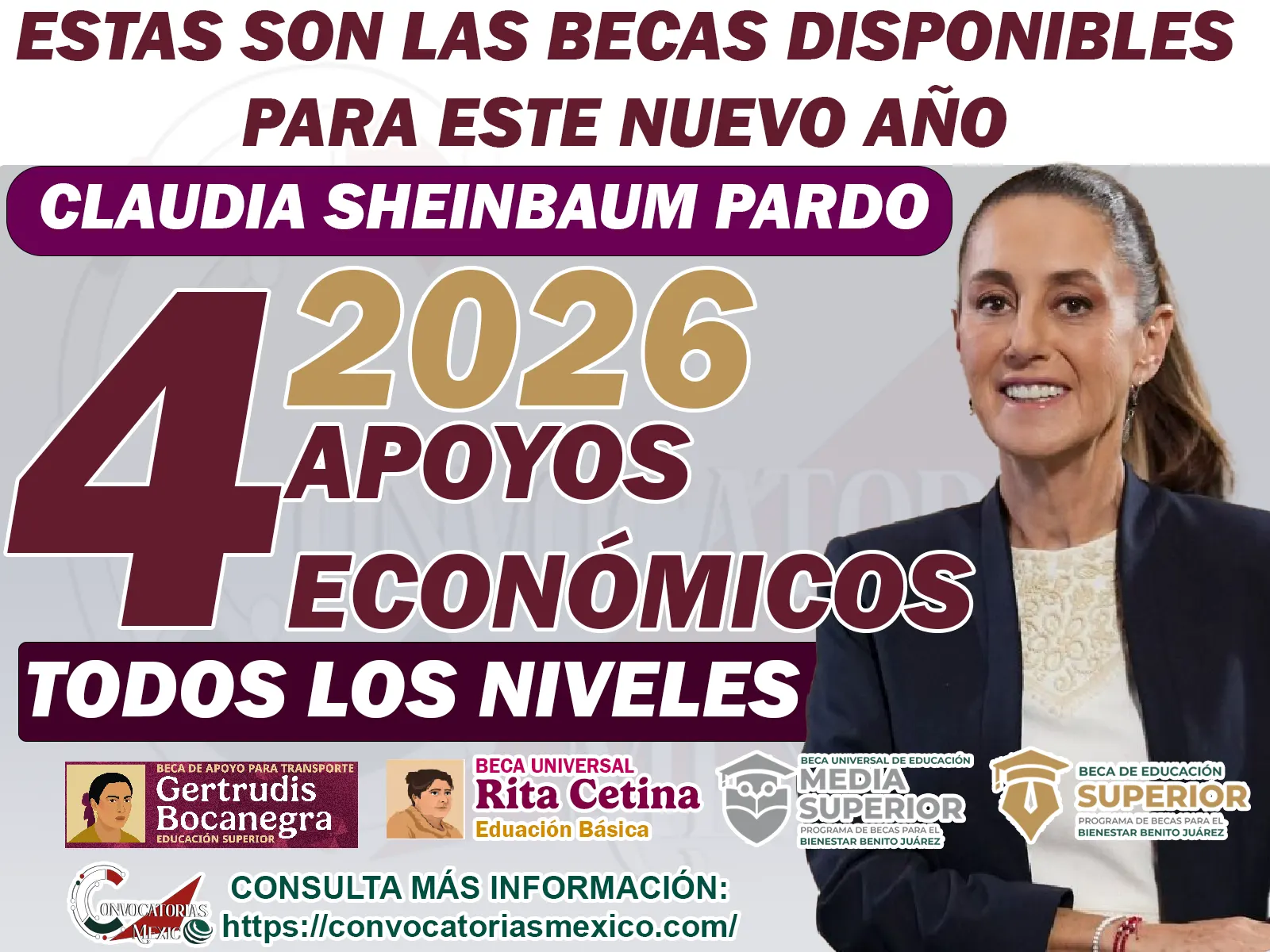 Estas son las cuatro becas que estarán disponibles en este nuevo año 2026