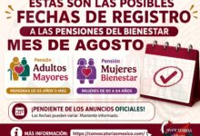 Estas son las posibles fechas en las que podrás realizar registro a las Pensiones del Bienestar para este mes de agosto