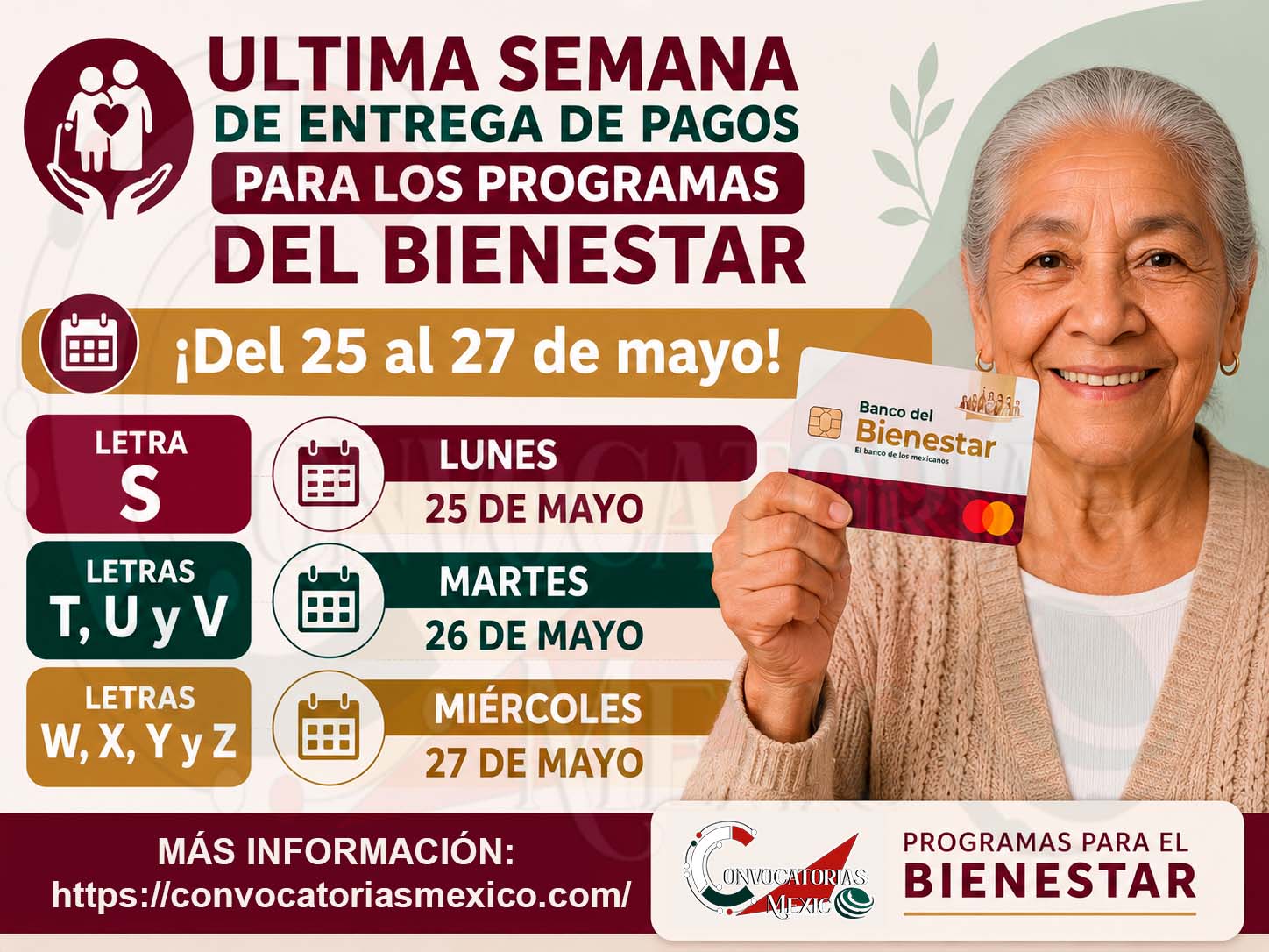 Estas son las ultimas letras que recibirán su depósito bancario de los Programas del Bienestar