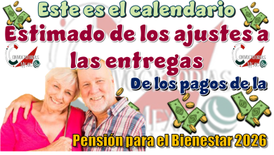 Este es el calendario estimado de los ajustes a las entregas de los pagos de la Pensión para el Bienestar 2026