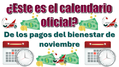 ¿Este es el calendario oficial de los pagos del bienestar de noviembre?