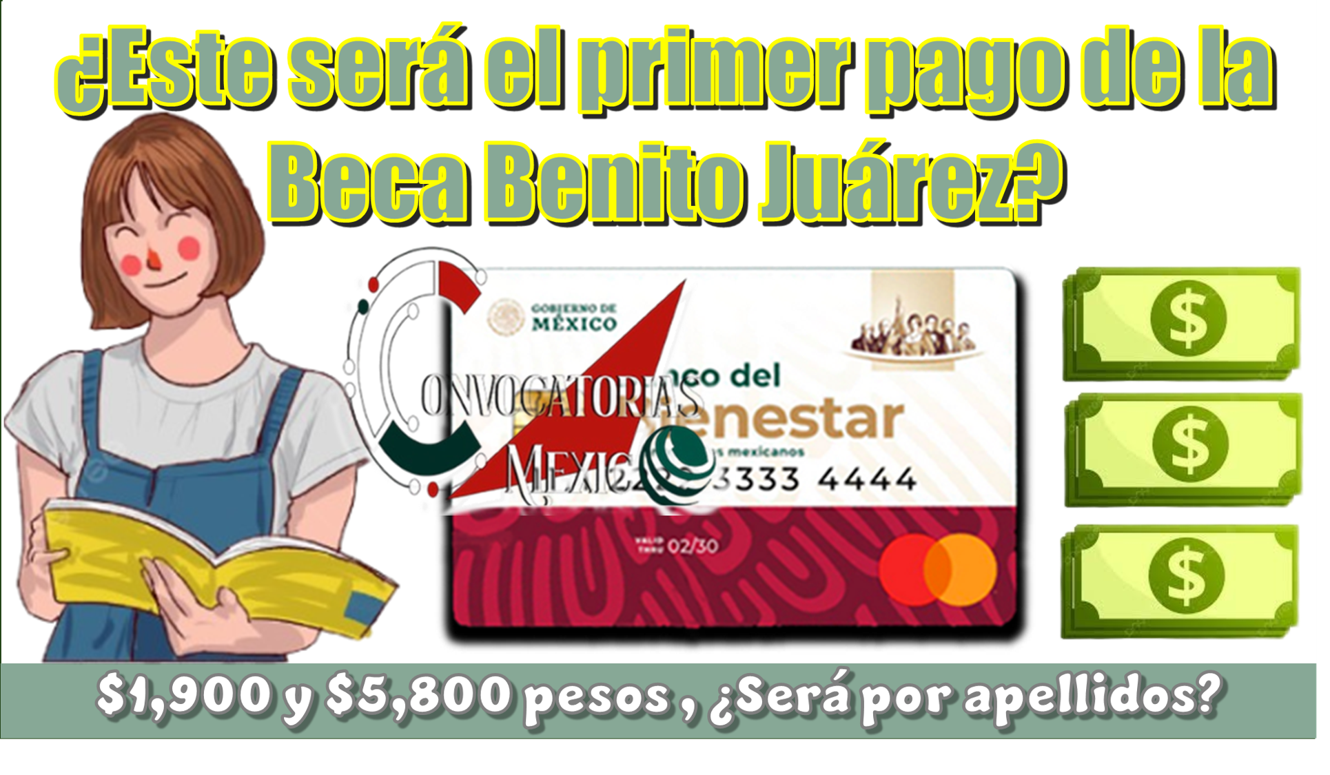 Este será el primer pago de la Beca Benito Juárez | $1,900 y $5,800 pesos | ¿Será por apellidos?