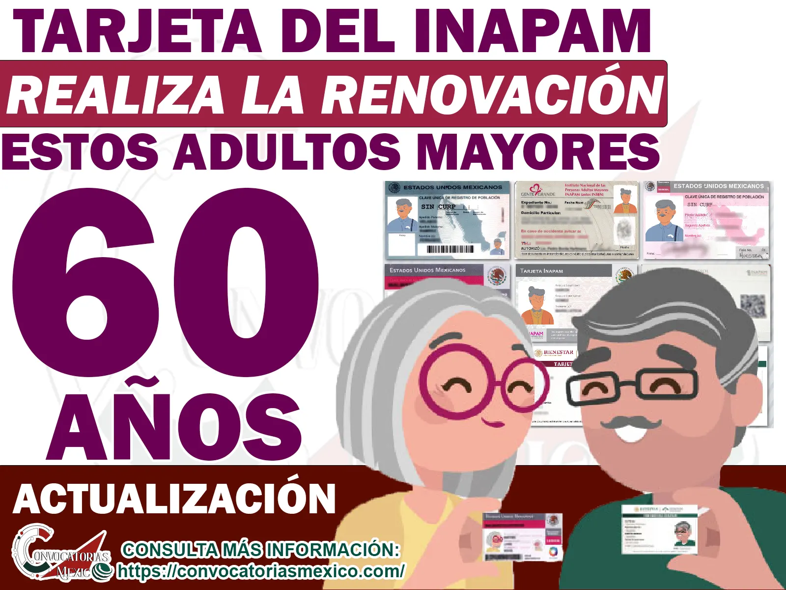 Estos adultos mayores necesitan realizar la renovación de su Tarjeta del INAPAM