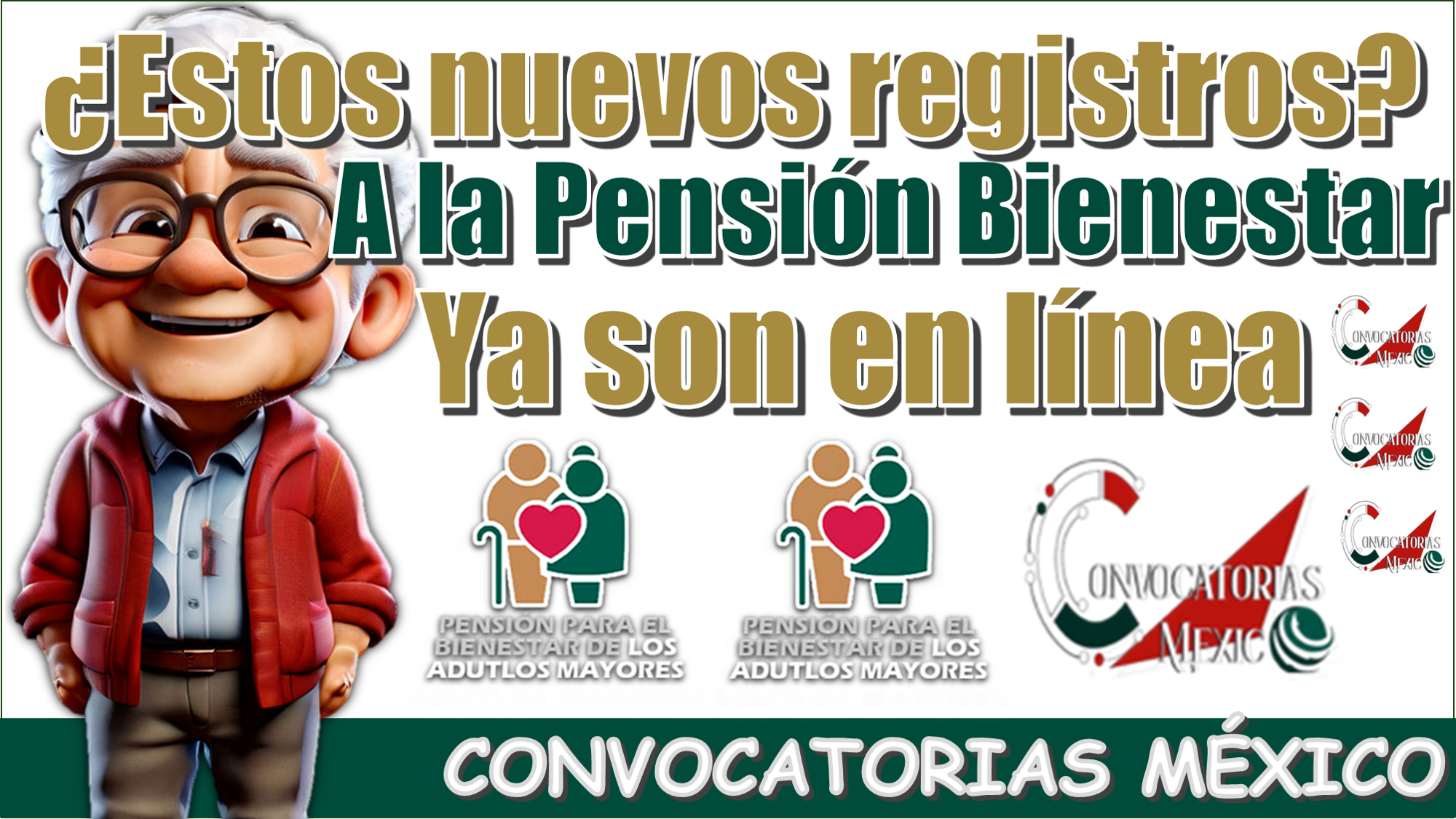 ¿Estos nuevos registro a la Pensión Bienestar ya son en línea?