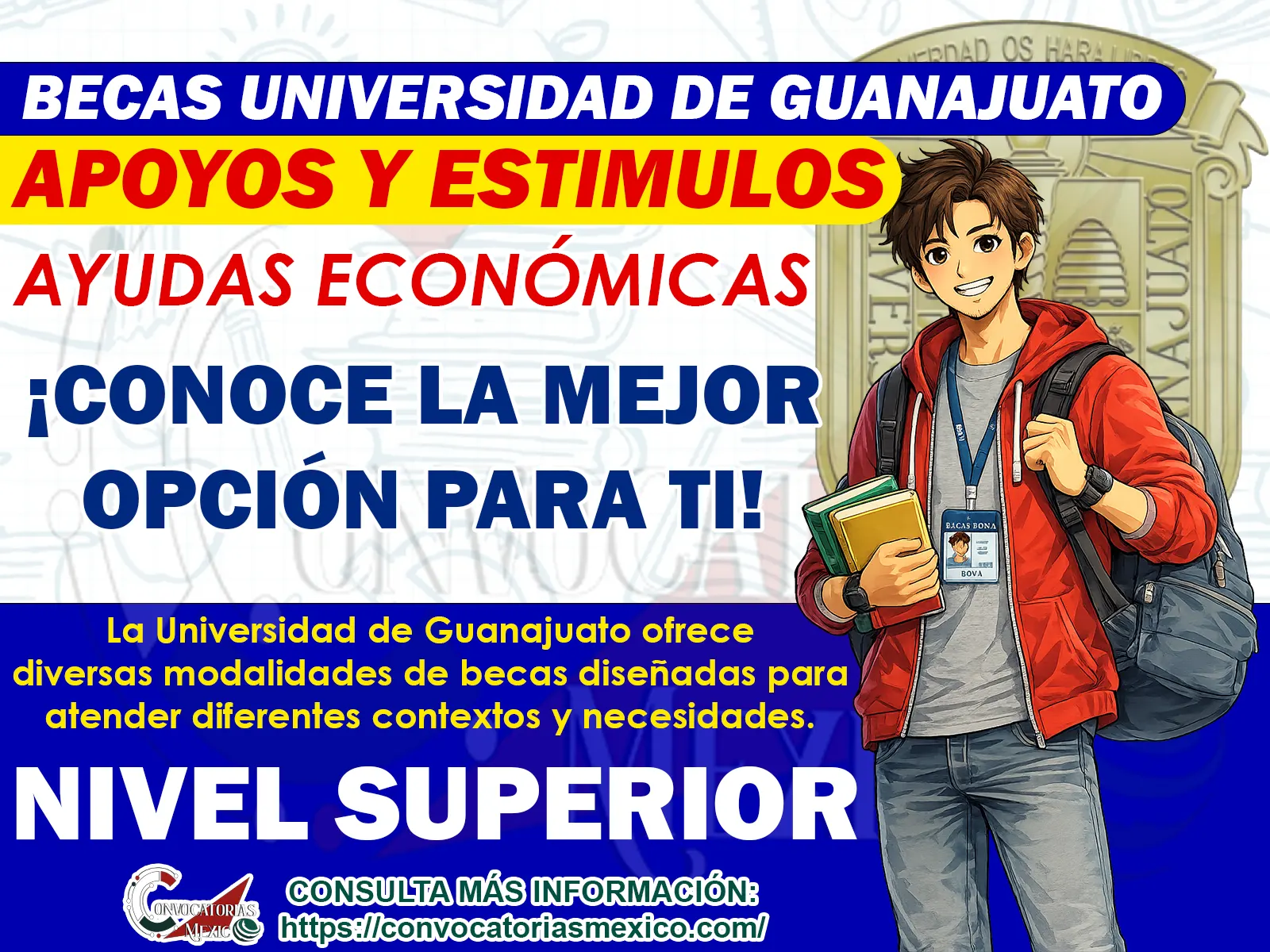 Estos son los apoyos y estímulos educativos que otorga la Universidad de Guanajuato