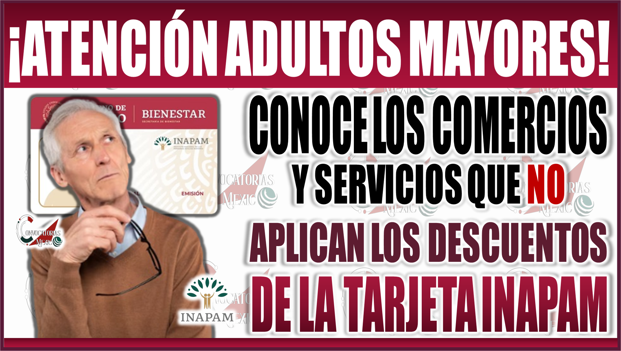 Estos son los comercios y servicios que no aplican descuentos del INAPAM para adultos mayores