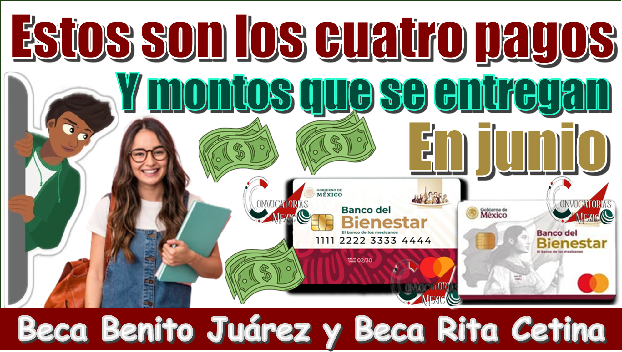 Estos son los cuatro pagos y montos que se entregan en junio| Beca Benito Juárez y Beca Rita Cetina