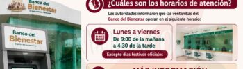 Estos son los horarios de atención del Banco del Bienestar para que puedas ir por tus depósitos 