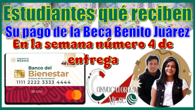 Estudiantes qué reciben su pago de la Beca Benito Juárez en la semana número 4 de entrega