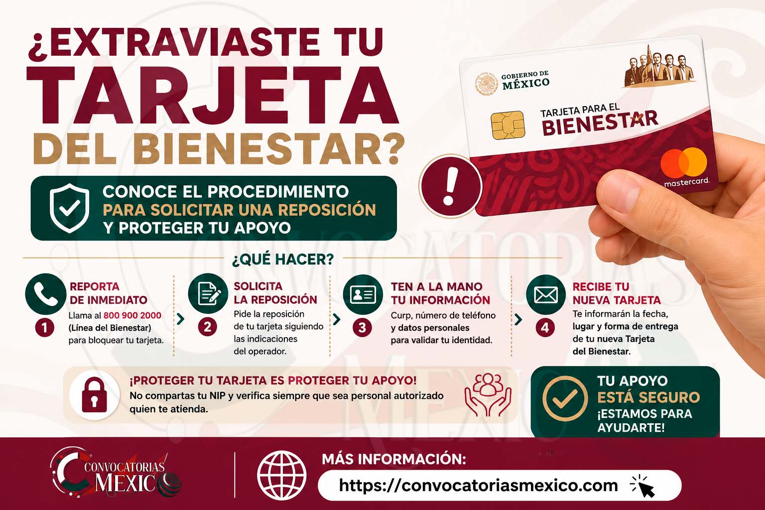 ¿Extraviaste tu Tarjeta del Bienestar? Conoce el procedimiento para solicitar una reposición y proteger tu apoyo