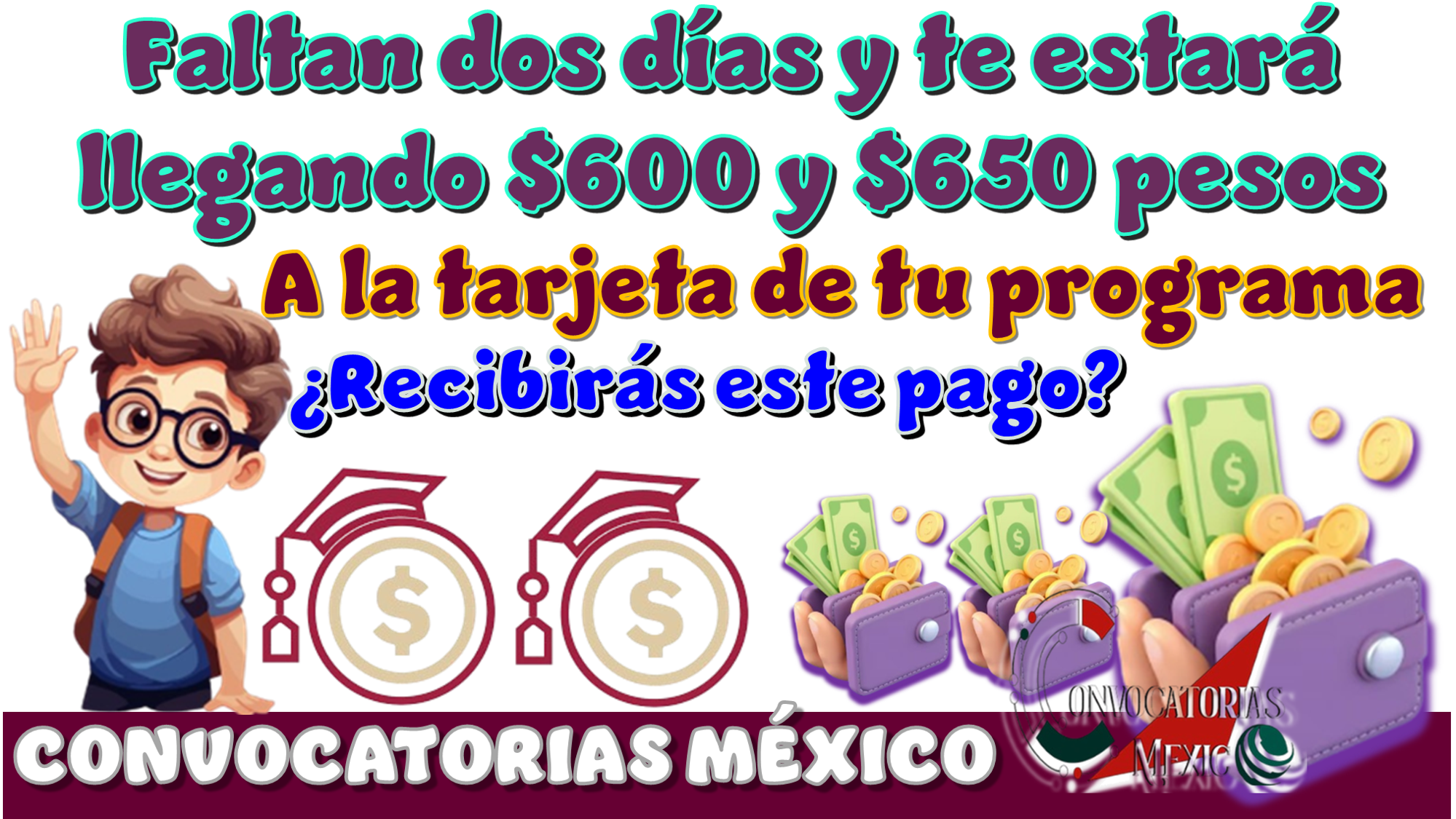 Faltan dos días y te estará llegando $600 y $650 pesos a la tarjeta de tu programa...Recibirás este pago