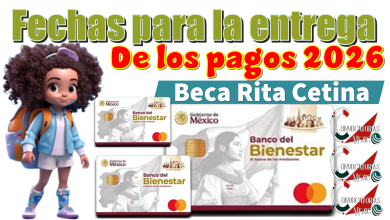 Fechas para la entrega de los pagos 2026 | Beca Rita Cetina