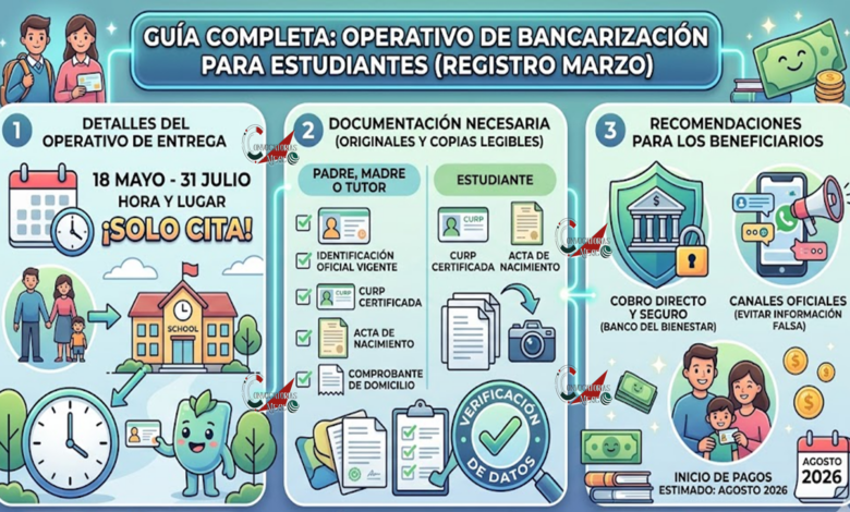 Guía Completa: Operativo de la Bancarización para Estudiantes (que hicieron su Registro en el mes pasado de Marzo)