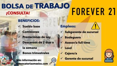 HAZ CRECER TUS OPORTUNIDADES CONSULTANDO LA BOLSA DE EMPLEO DE “FOREVER 21”