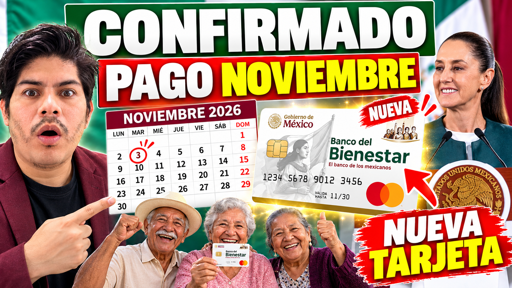 Habrá pago doble de la Pensión Bienestar en noviembre de 2026
