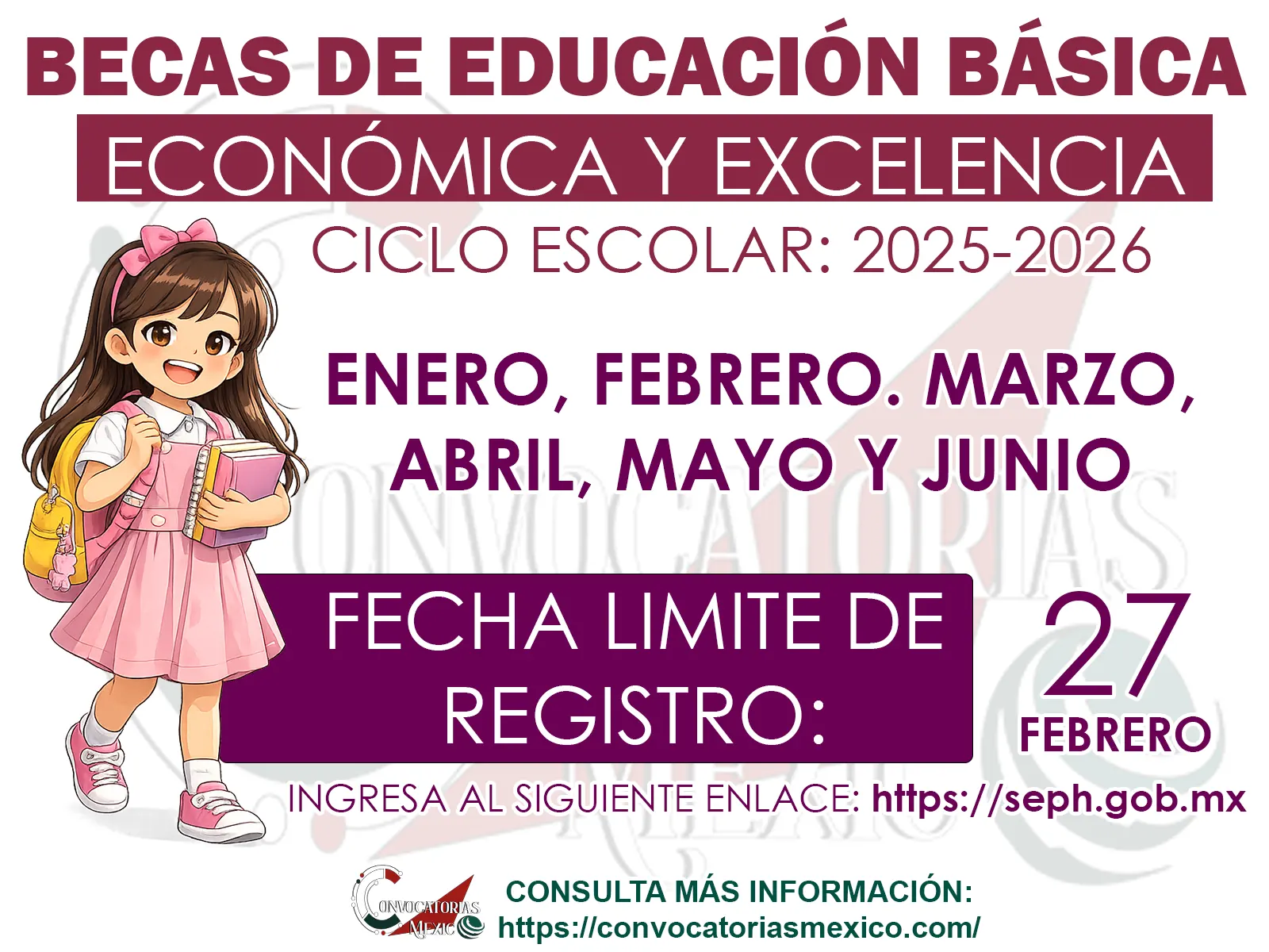 Hidalgo abre convocatoria 2025-2026 para Becas de Educación Básica Económica y de Excelencia