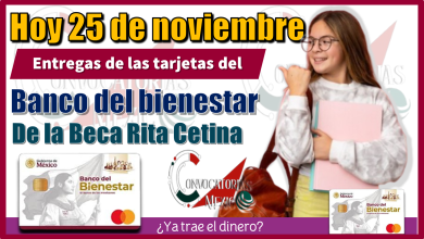 Hoy 25 de noviembre | Entregas de las tarjetas del banco del bienestar de la Beca Rita Cetina | ¿Ya trae el dinero?