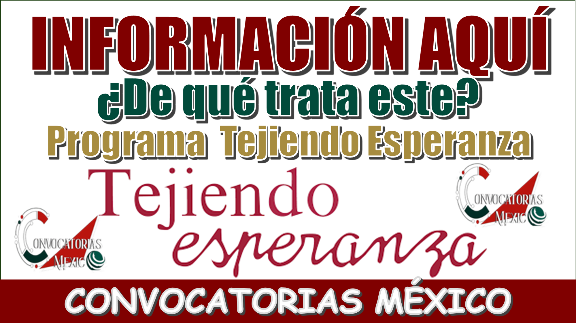 INFORMACIÓN AQUÍ | ¿De qué trata este Programa Tejiendo Esperanza?