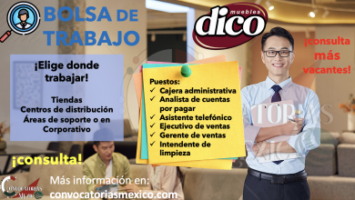 INGRESA A LA BOLSA DE TRABAJO DE “MUEBLES DICO”