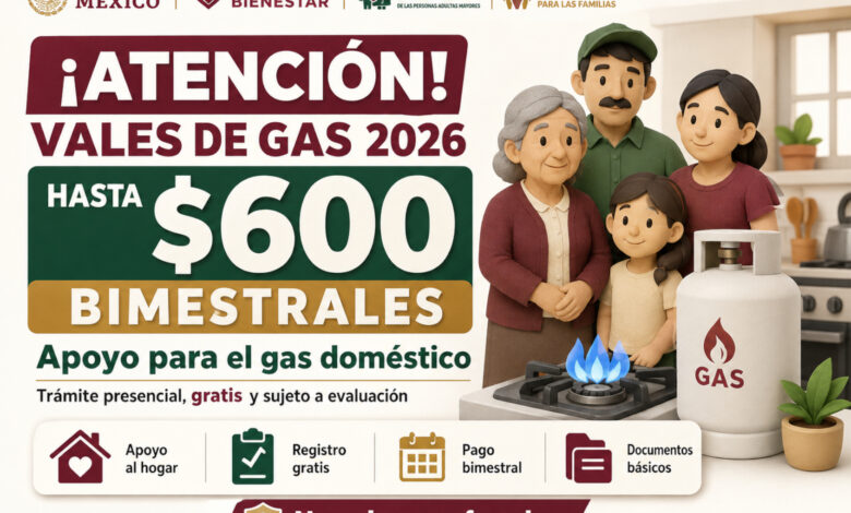 Vales de Gas en Baja California 2026: apoyo de hasta $600 pesos para familias de bajos recursos