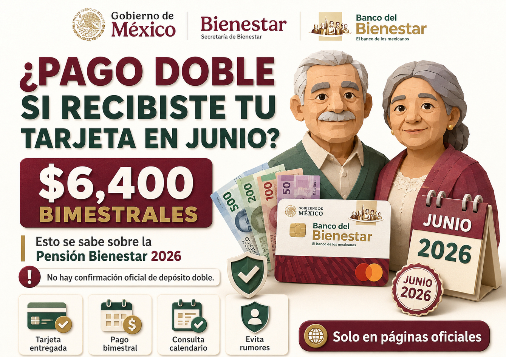 ¿Habrá pago doble para quienes recibieron su tarjeta durante junio? Esto se sabe de la Pensión Bienestar para adultos mayores