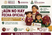 Beca Rita Cetina para preescolar 2026: autoridades piden estar atentos al próximo registro oficial