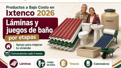 Productos a Bajo Costo en Ixtenco 2026: apoyo para comprar láminas y juegos de baño por etapas