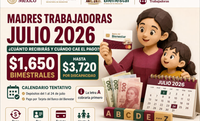 Madres Trabajadoras julio 2026: ¿cuánto recibirás y cuándo caería el pago? Calendario tentativo