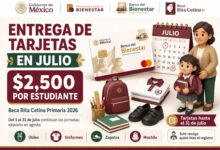 Entrega de tarjetas de la Beca Rita Cetina Gutiérrez 2026: del 1 al 31 de julio seguirán las jornadas para primaria