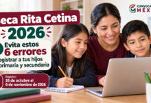 Beca Rita Cetina 2026: evita estos 6 errores al registrar a tus hijos en primaria y secundaria