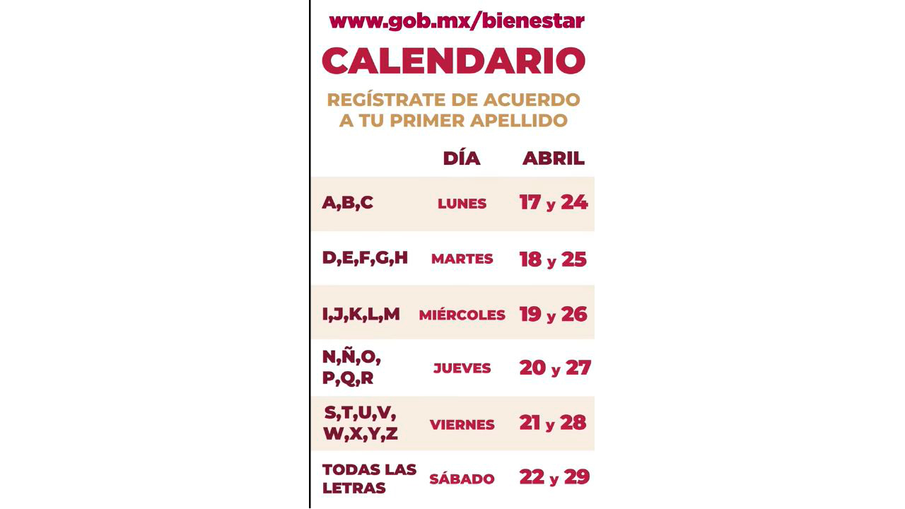 ¡Regístrate al programa de Pensión para el Bienestar!