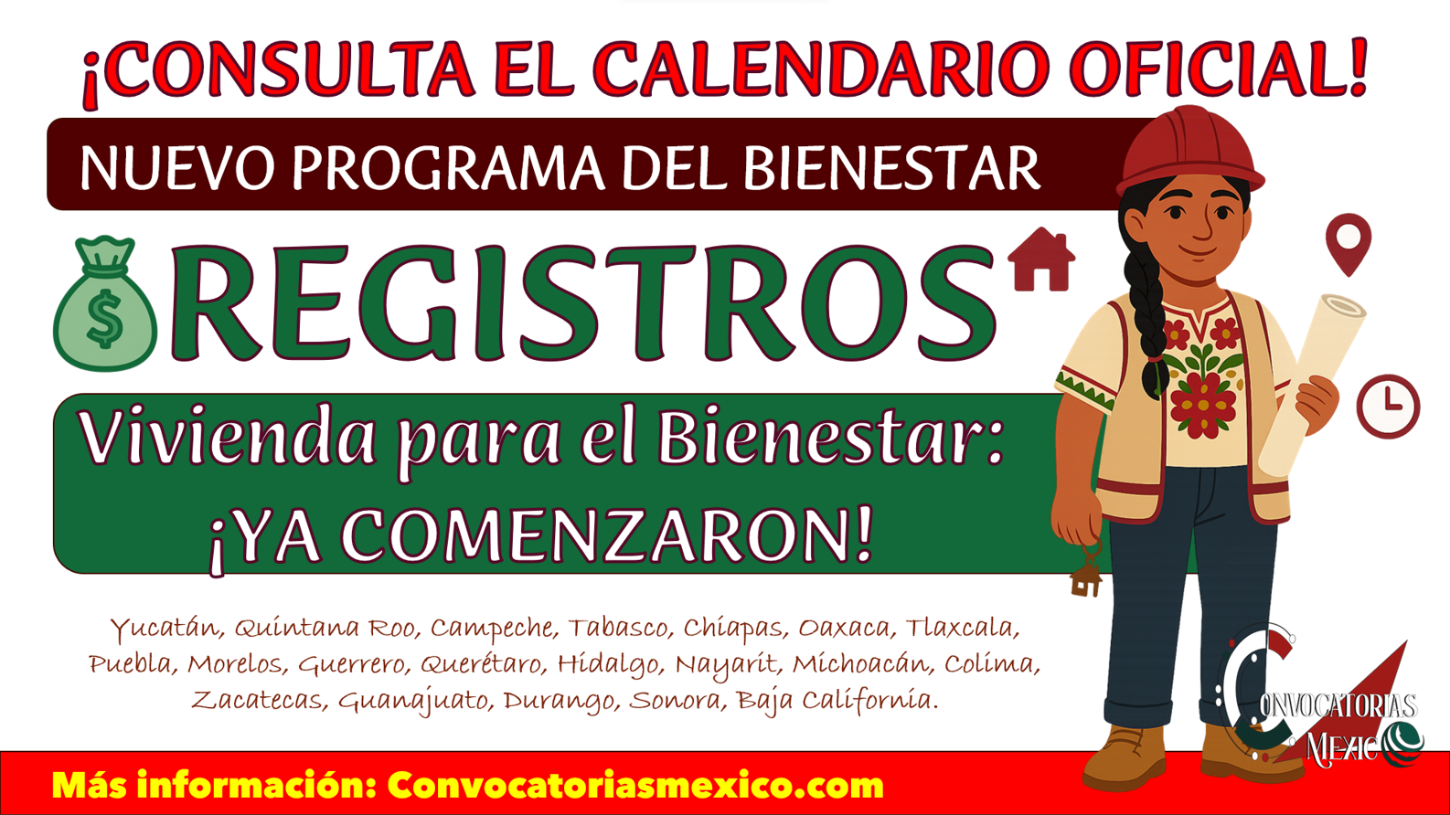 ¡Empieza el registro! Requisitos y fechas para Vivienda para el Bienestar