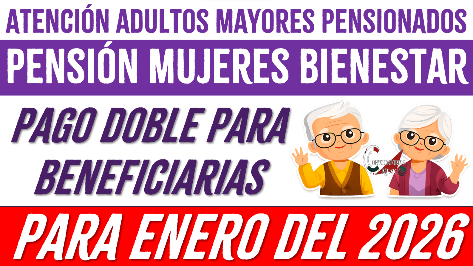 ¡ÚLTIMA HORA! Pago doble Para mujeres de la Pensión Mujeres Bienestar en 2026