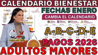 Pensión para el Bienestar de las Personas Adultas Mayores 2026: Calendario de Pagos para Enero