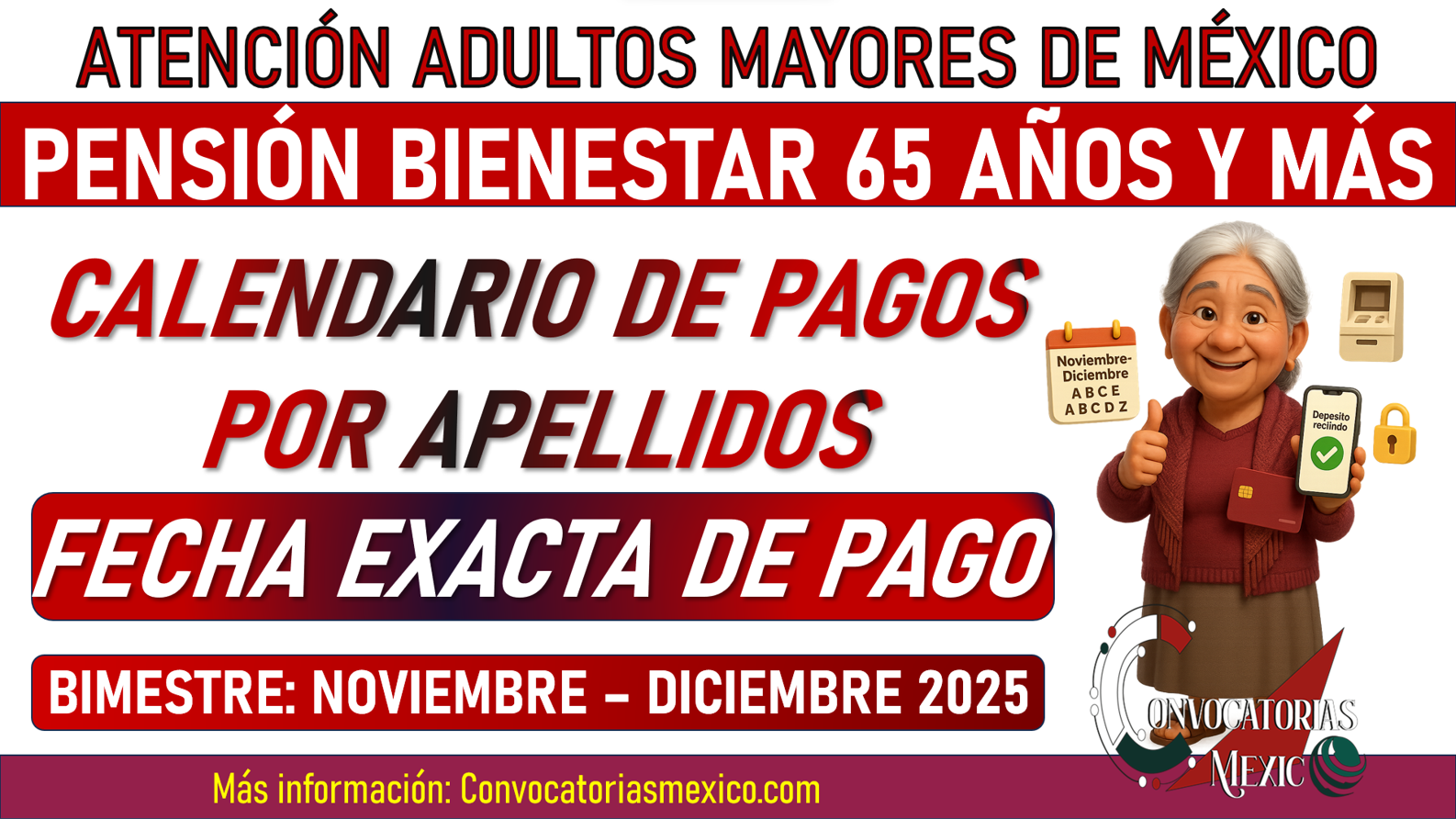 Pensión Bienestar: Calendario de noviembre este será el último depósito del año.
