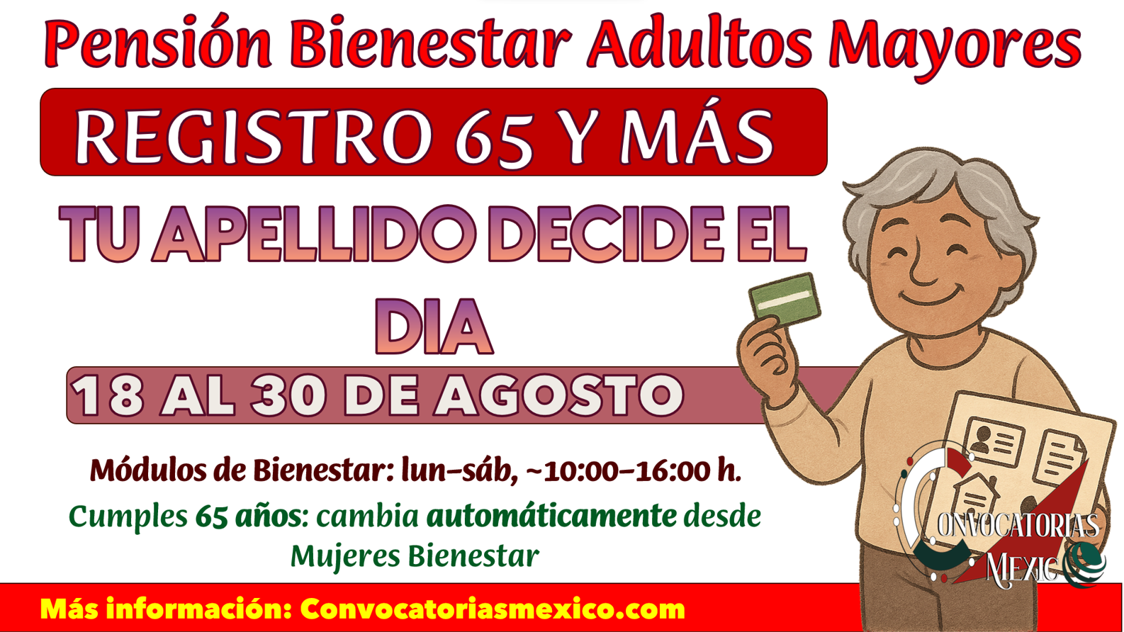 ¿Cumples 65? Esto cambia y esto NO en tu trámite de la Pensión Bienestar 2025