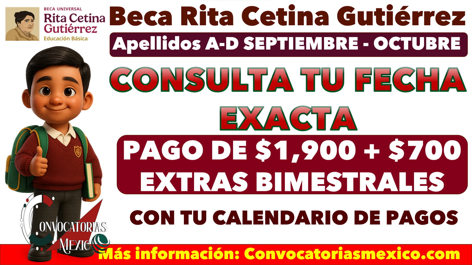 Consulta tu fecha exacta de pago de $1,900 + $700 extras de la Beca Rita Cetina Gutiérrez 11 Imagen2 43