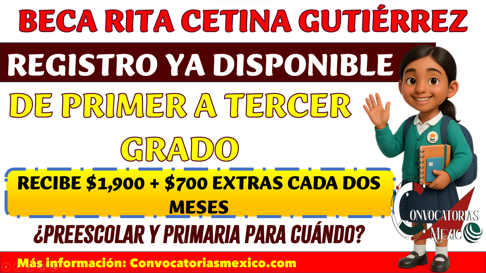 1°, 2° y 3° De secundaria les toca $1,900 de la Beca Rita Cetina Gutiérrez 2025