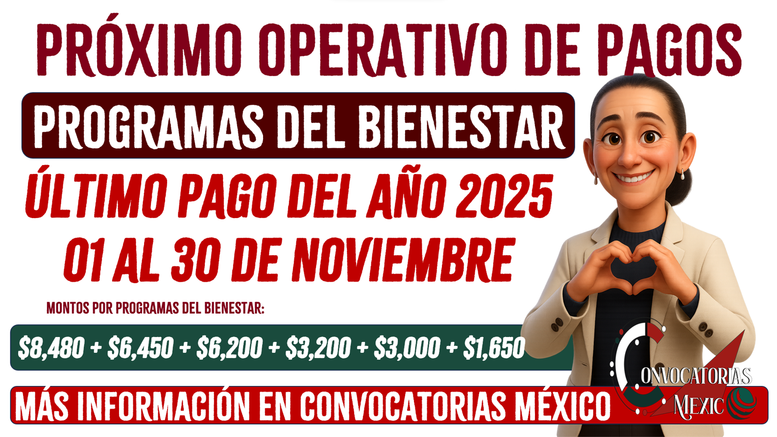 Último pago del año del 01 al 30 de noviembre de los programas del bienestar 2025 11 Imagen22 6
