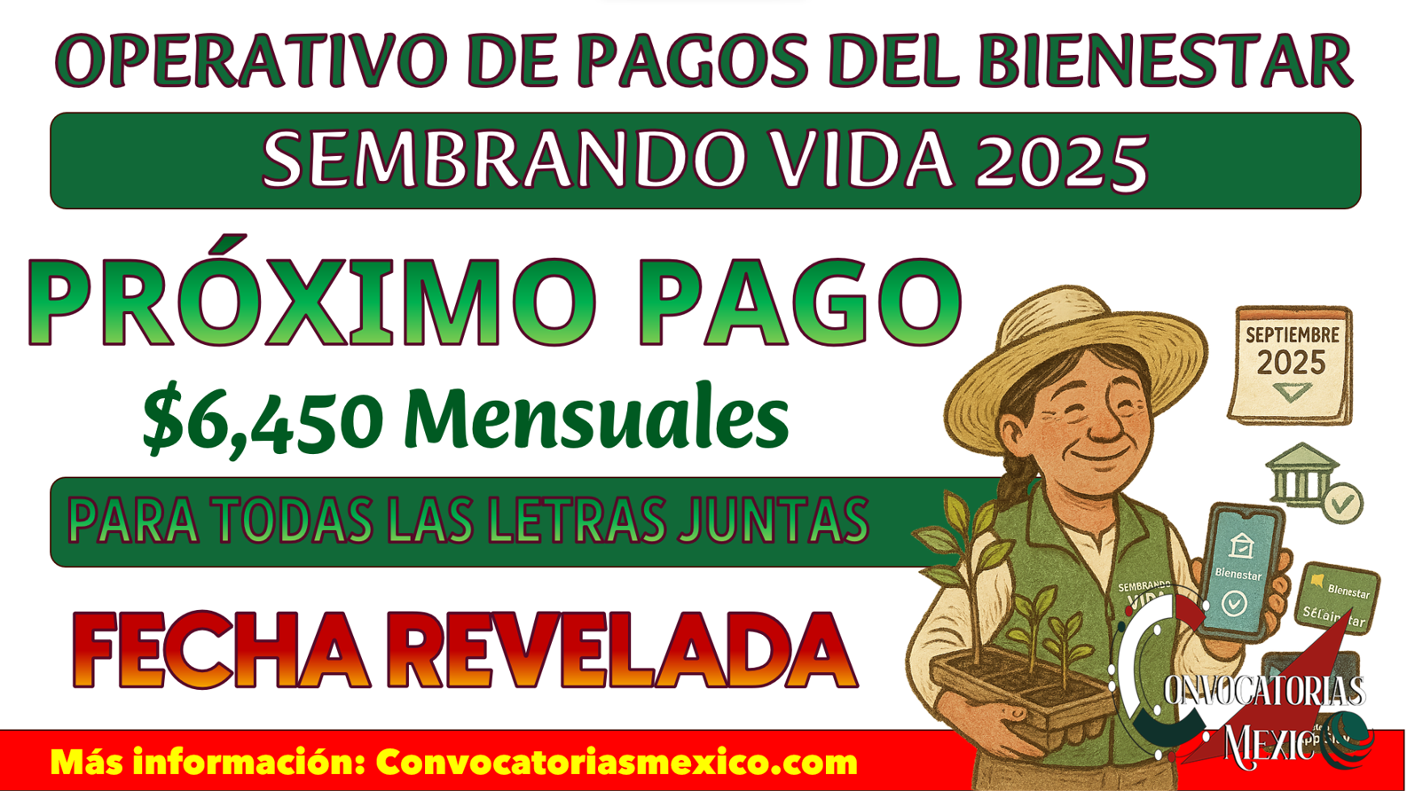 Este programa paga $6,450 pesos a mediados del mes de septiembre del bienestar