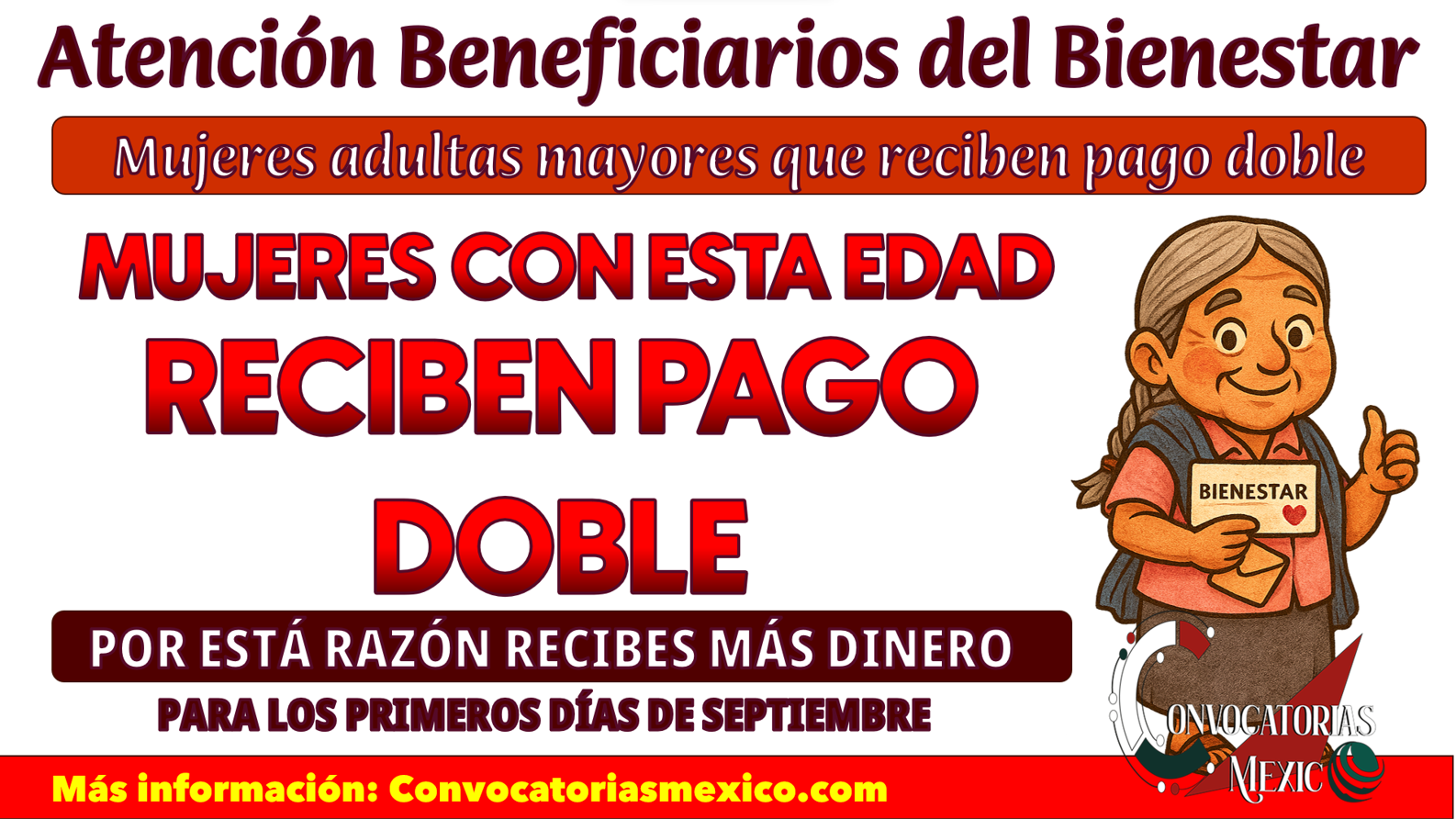 ¡FELICIDADES! Mujeres que recibirán pago doble de la Pensión Mujeres Bienestar