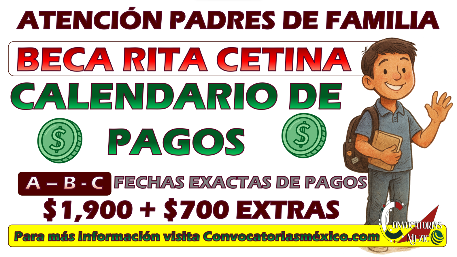 Estudiantes de Secundaria reciben pago con calendario por apellidos de la Beca Rita Cetina