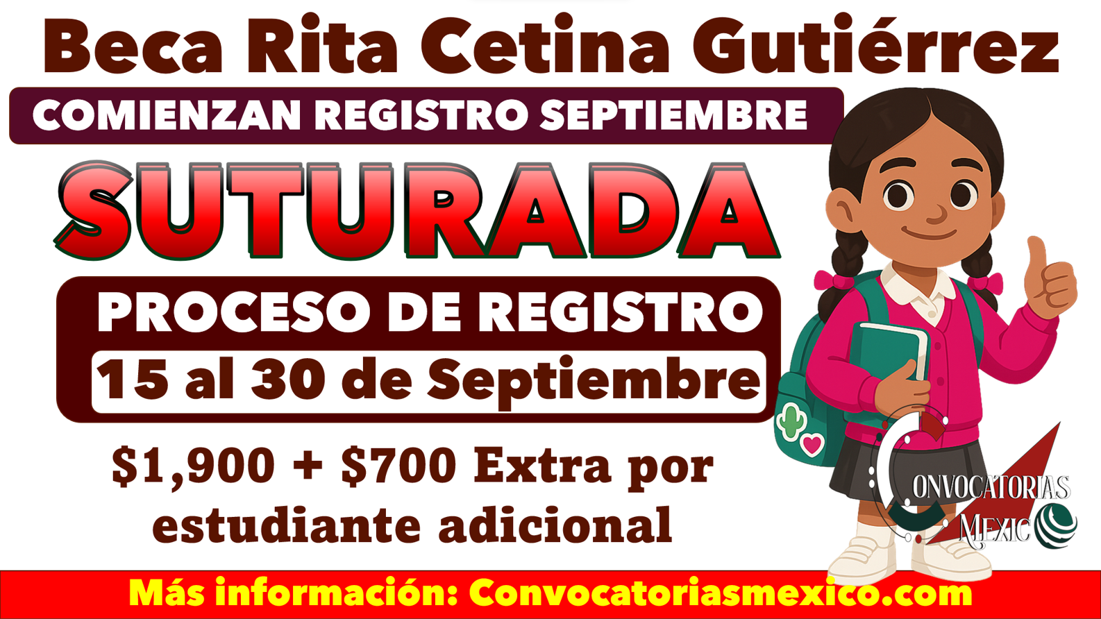 ¡PAGINA SATURADA! Realiza el registro a la Beca Rita Cetina de esta manera