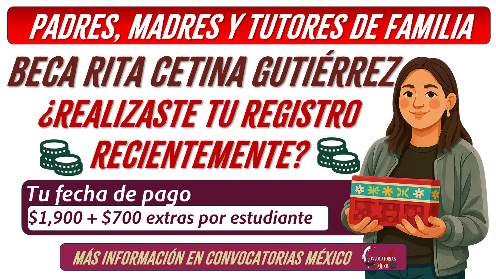 ¿Recientemente te incorporaste? Tu fecha de pago de la Beca Rita Cetina Gutiérrez 2025