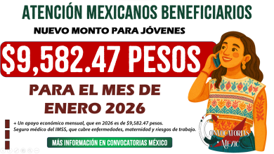 $8,480 más aumento confirmado del programa Jóvenes Construyendo el Futuro 2026
