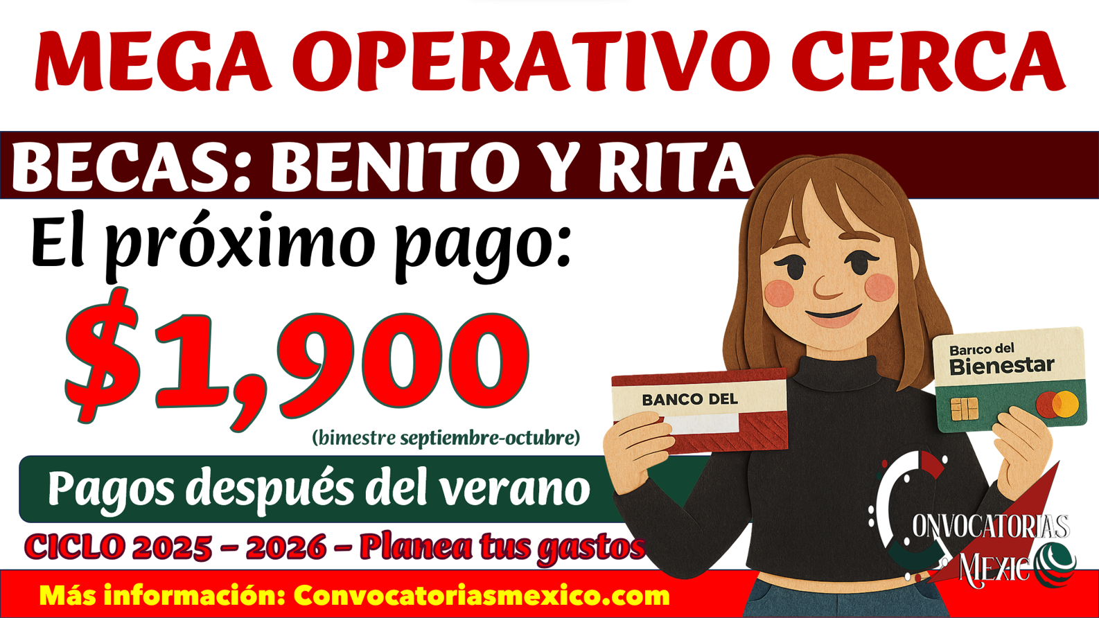 Julio León lo confirma: Nueva fecha de pago $1,900 Beca Benito y Rita